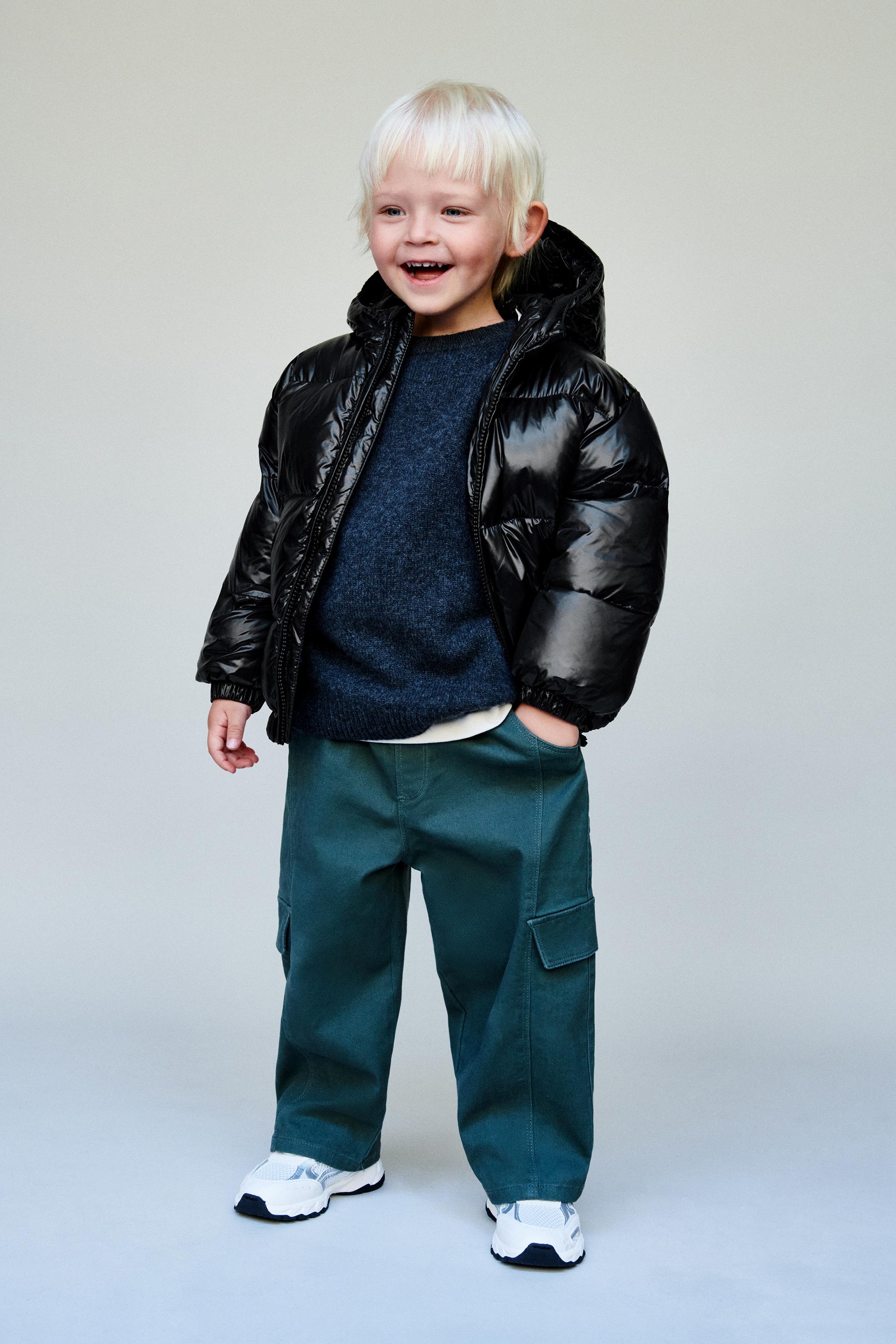 DOWN PUFFER COAT WITH HOODIE, WATER REPELLENT